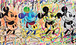 Mr Brainwash Quatre Mickeys reproduction de tableau