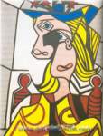 Roy Lichtenstein Femme avec chapeau fleuri reproduction de tableau