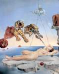 Salvador Dali Une seconde avant de se réveiller d'un rêve reproduction de tableau