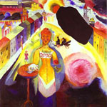 Vasilii Kandinsky Dame à Moscou reproduction de tableau