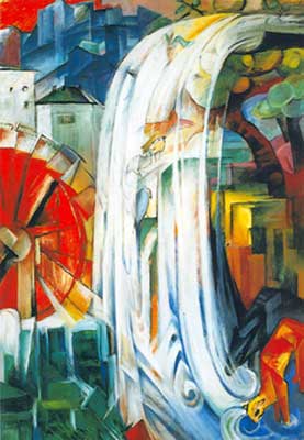 Franz Marc,  The Bewitched Mill Fine Art Reproduction Oil Painting