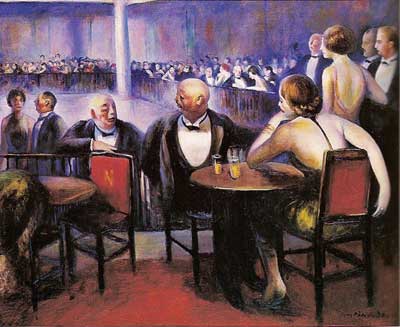 Guy Pene du Bois,  Night Club Fine Art Reproduction Oil Painting