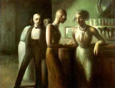 Guy Pene du Bois,  Absinthe House, New Orleans Fine Art Reproduction Oil Painting