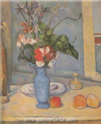Paul Cezanne,  Blue Vase Fine Art Reproduction Oil Painting