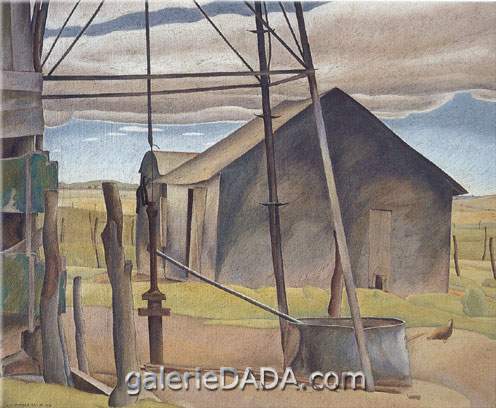 Lionel FitzGerald,  Farmyard Fine Art Reproduction Oil Painting