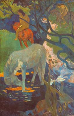 Paul Gauguin,  The White Horse Fine Art Reproduction Oil Painting