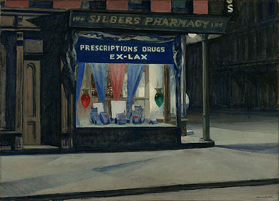 Edward Hopper,  Drug Store Fine Art Reproduction Oil Painting