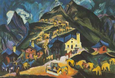 Ernst Ludwig Kirchner, Ascending the Alps Fine Art Reproduction Oil Painting
