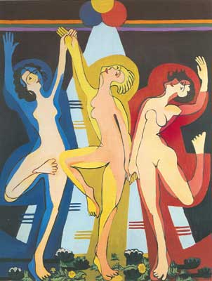 Ernst Ludwig Kirchner,  Color Dance II Fine Art Reproduction Oil Painting