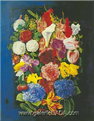 Moise Kisling,  Flowers Fine Art Reproduction Oil Painting