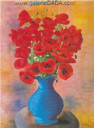 Moise Kisling,  Coquelicots Fine Art Reproduction Oil Painting