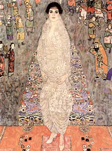 Gustave Klimt,  Portrait of Baroness Elisabeth Bachofen-Echt Fine Art Reproduction Oil Painting