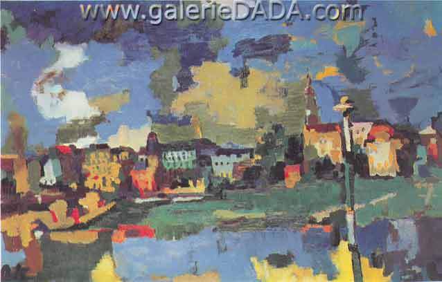 Oscar Kokoschka,  Dresden-Neustadt IV Fine Art Reproduction Oil Painting