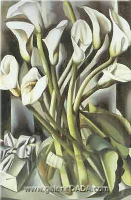 Tamara de Lempicka,  Calla Lily Fine Art Reproduction Oil Painting