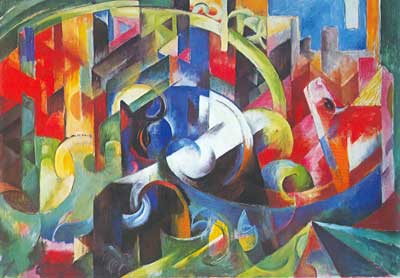 Franz Marc,  Painting with Cattle Fine Art Reproduction Oil Painting