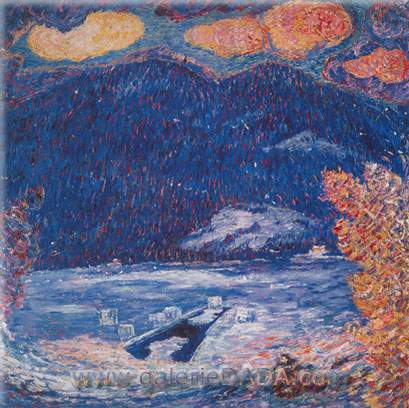 Marsden Hartley,  The Ice Hole Maine Fine Art Reproduction Oil Painting