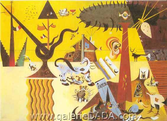 Joan Miro,  The Tilled Field Fine Art Reproduction Oil Painting