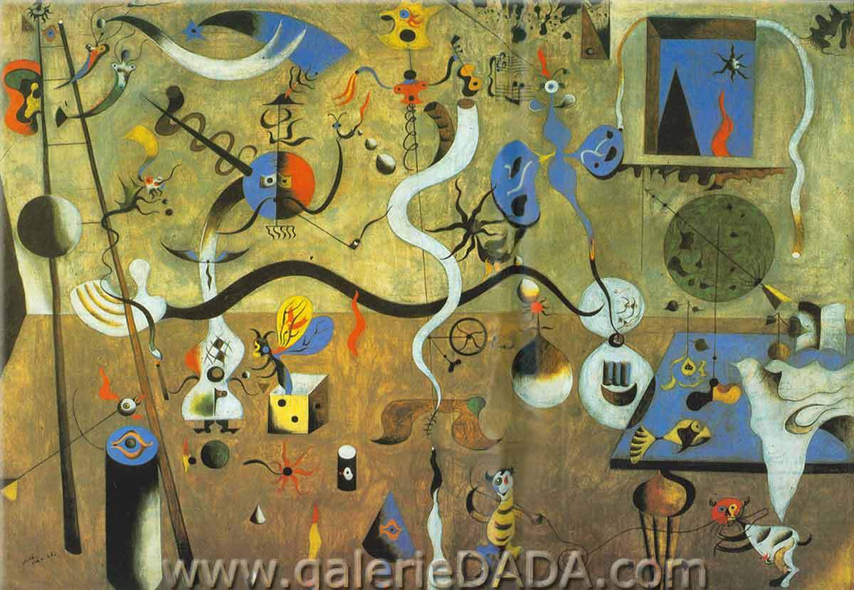 Joan Miro,  Harlequins Carnival Fine Art Reproduction Oil Painting