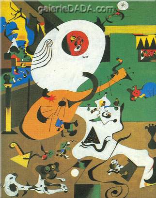 Joan Miro,  Dutch Interior I Fine Art Reproduction Oil Painting