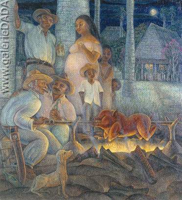 Hector Molne,  Lechon Asao Fine Art Reproduction Oil Painting