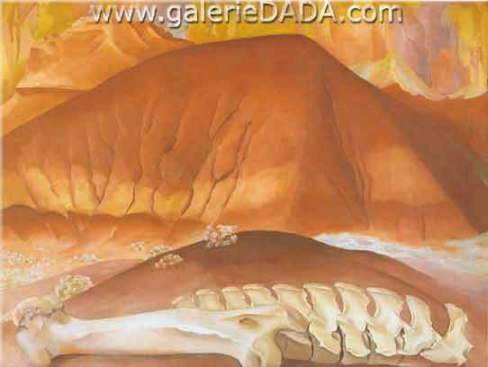Georgia OKeeffe,  Red Hills and Bones Fine Art Reproduction Oil Painting