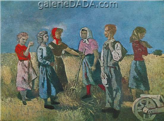 Roland Oudot,  Haymakers Fine Art Reproduction Oil Painting