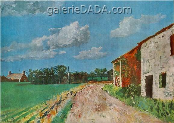 Roland Oudot,  Normandy Village Fine Art Reproduction Oil Painting