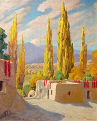 Sheldon Parsons,  Poplars and Chilis Fine Art Reproduction Oil Painting