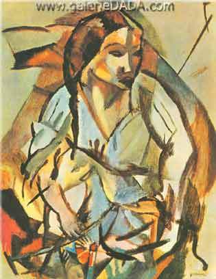 Jules Pascin,  Portrait of a Woman Fine Art Reproduction Oil Painting