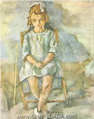 Jules Pascin,  Little Girl Fine Art Reproduction Oil Painting