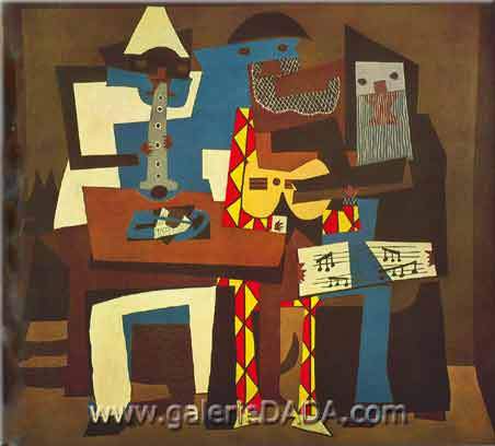 Pablo Picasso,  Three Musicians Fine Art Reproduction Oil Painting