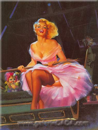 Edward Runci,  Pin-Up Fine Art Reproduction Oil Painting