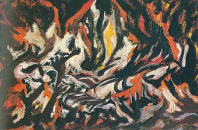 Jackson Pollock,  The Flame Fine Art Reproduction Oil Painting