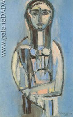 Rene Portocarrero,  Figura en Azul Fine Art Reproduction Oil Painting