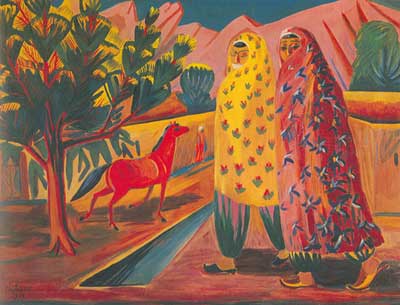Matiros Saryan,  The Red Horse Fine Art Reproduction Oil Painting