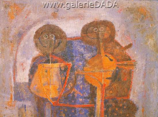 Rufino Tamayo,  Two Personages Fine Art Reproduction Oil Painting