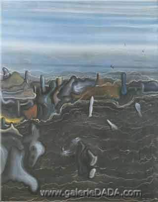 Yves Tanguy,  The Dark Garden Fine Art Reproduction Oil Painting