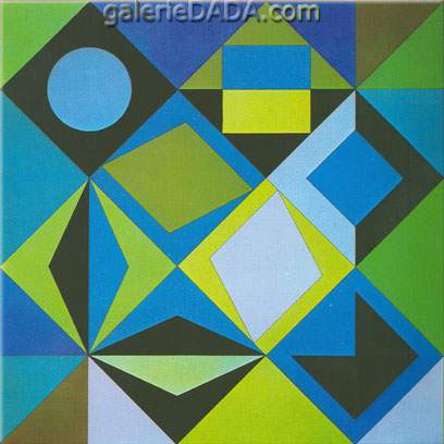 Victor Vasarely,  Sikra-Z Fine Art Reproduction Oil Painting