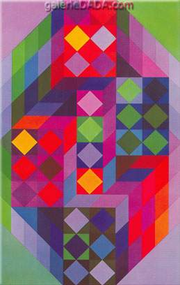 Victor Vasarely,  Tridum R-R Fine Art Reproduction Oil Painting