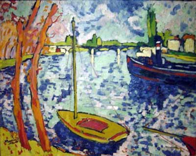 Maurice de Vlaminck,  The River Seine at Chatou Fine Art Reproduction Oil Painting