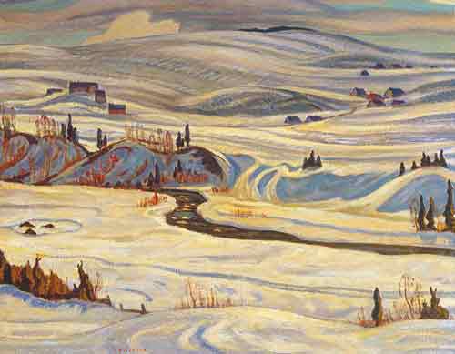Alexander Y. Jackson, A Quebec Farm Fine Art Reproduction Oil Painting