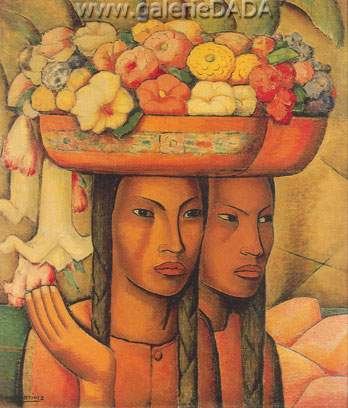 Alfredo Ramos Martinez, Flower Sellers Fine Art Reproduction Oil Painting