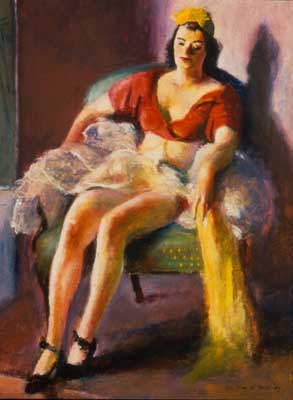 Guy Pene du Bois,  Dancer Resting Fine Art Reproduction Oil Painting