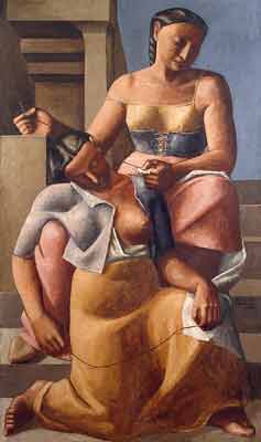 Massimo Campigli,  Seamstresses Fine Art Reproduction Oil Painting