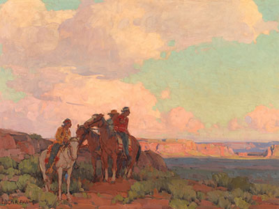 Edgar Alwin Payne, Arizona Trail - Navajo Riders Fine Art Reproduction Oil Painting