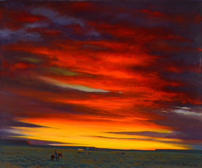Gerhard Curtis Delano, Southwest Sunset Fine Art Reproduction Oil Painting