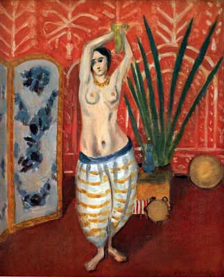 Odalisque with a Green Plant and Screen