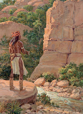 Joe Beeler, Calling the Mountain Spirit Fine Art Reproduction Oil Painting