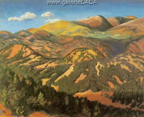 John Sloan, Mountains Autumn (Santa Fe) Fine Art Reproduction Oil Painting