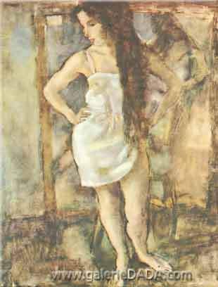 Jules Pascin, Portrait of a Woman Fine Art Reproduction Oil Painting
